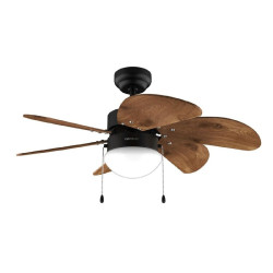 Ventilador de Techo con Luz Cecotec EnergySilence Aero 365 Negro Mader