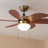 Ventilador de Techo con Luz Cecotec EnergySilence Aero 365 Dorado Made