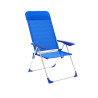 Marbueno Silla Plegable 5 Posiciones Aluminio con Cojin Azul Playa y P