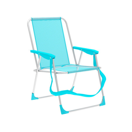 Marbueno Silla Plegable Aluminio Aguamarina Playa y Piscina 53X56X78 c