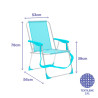 Marbueno Silla Plegable Aluminio Aguamarina Playa y Piscina 53X56X78 c