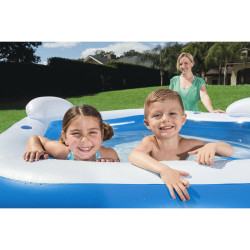Bestway Piscina Hinchable 2 Camaras Family 213x206x69 cm +6 Años Jard
