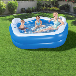 Bestway Piscina Hinchable 2 Camaras Family 213x206x69 cm +6 Años Jard