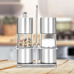 Set de Salero y Pimentero Alexandra House Living 81285 Gris Acero 10 x