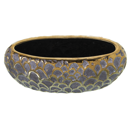 Macetero Alexandra House Living Dorado Cerámica 21 x 9 x 9 cm