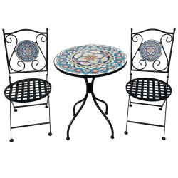 Conjunto de Mesa con 2 Sillas Alexandra House Living Multicolor 60 x 7