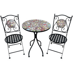 Conjunto de Mesa con 2 Sillas Alexandra House Living Multicolor 60 x 7