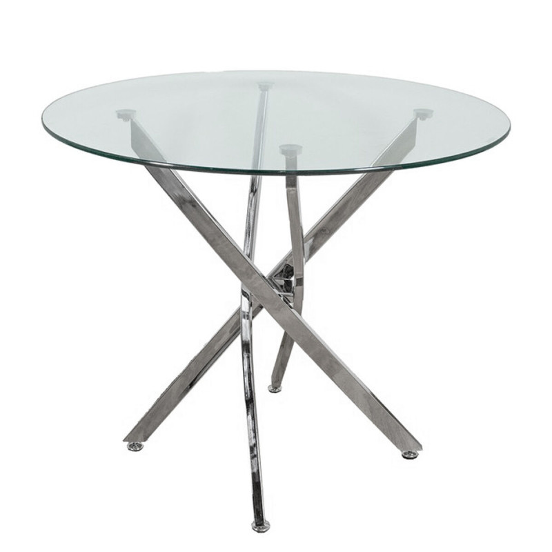 Mesa de Comedor Alexandra House Living Gris Cristal 100 x 71 x 100 cm Mesa de Comedor Alexandra House Living Gris Cristal 100 x 71 x 100 cm