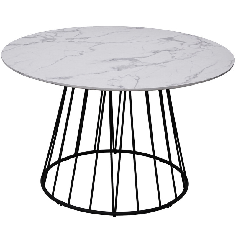 Mesa de Comedor Alexandra House Living Blanco Negro Metal 120 x 75 x 1 Mesa de Comedor Alexandra House Living Blanco Negro Metal 120 x 75 x 1