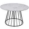 Mesa de Comedor Alexandra House Living Blanco Negro Metal 120 x 75 x 1