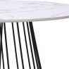 Mesa de Comedor Alexandra House Living Blanco Negro Metal 120 x 75 x 1