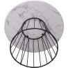 Mesa de Comedor Alexandra House Living Blanco Negro Metal 120 x 75 x 1