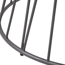 Mesa de Comedor Alexandra House Living Blanco Negro Metal 120 x 75 x 1