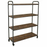 Estantería Alexandra House Living Marrón Gris Madera Metal 34 x 129