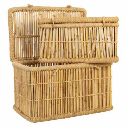 Juego de Cestos Alexandra House Living Natural Bambú Cuerda 52 x 40 x