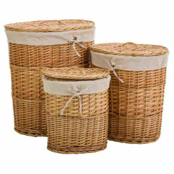 Juego de Cestos Alexandra House Living Natural Mimbre Madera de sauce