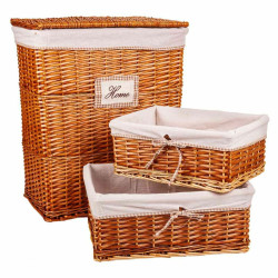 Juego de Cestos Alexandra House Living Natural Mimbre Madera de sauce