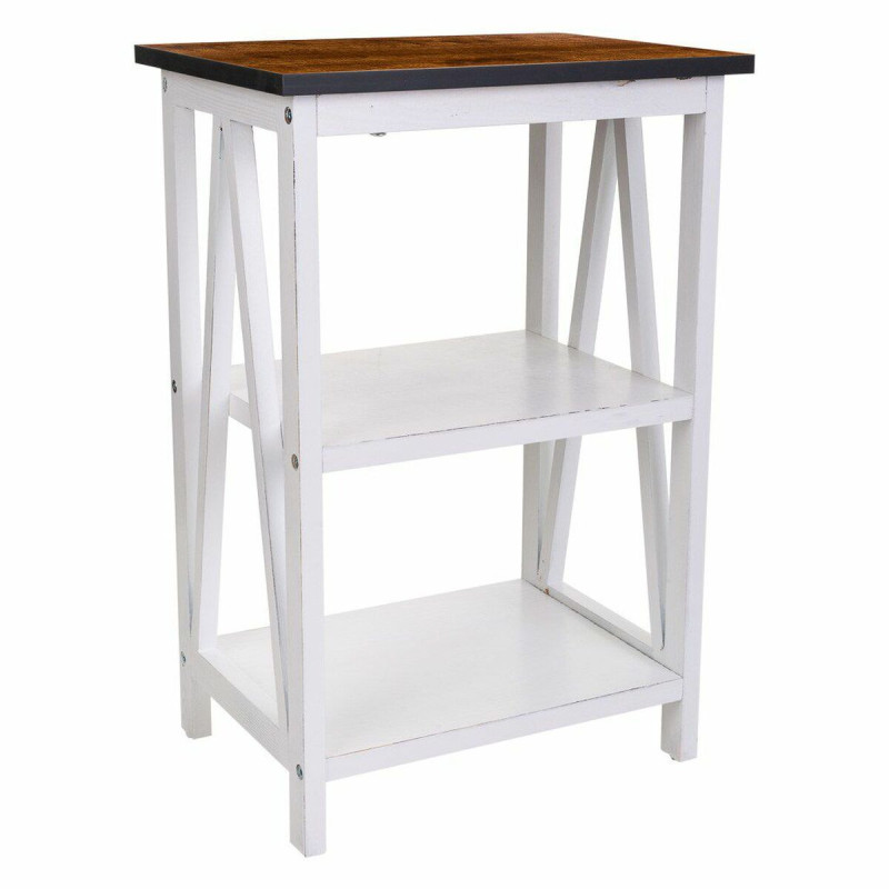 Estantería Alexandra House Living Blanco Madera de Paulonia Madera MD