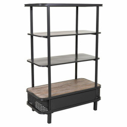 Estantería Alexandra House Living Marrón Madera Metal Hierro 121 x 4