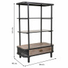 Estantería Alexandra House Living Marrón Madera Metal Hierro 121 x 4