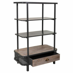 Estantería Alexandra House Living Marrón Madera Metal Hierro 121 x 4