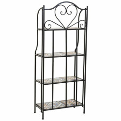 Estantería Alexandra House Living Negro Hierro Azulejo 27 x 133 x 57