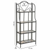 Estantería Alexandra House Living Negro Hierro Azulejo 27 x 133 x 57