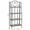 Estantería Alexandra House Living Negro Hierro Azulejo 27 x 133 x 57