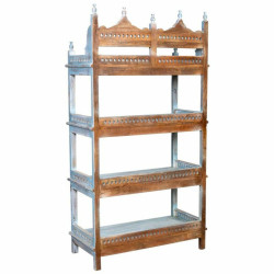 Estantería Alexandra House Living Azul Madera de mango 40 x 166 x 90
