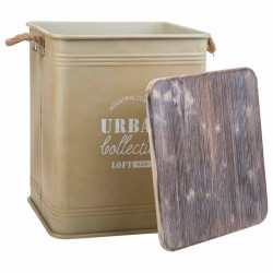 Cesto para la Ropa Sucia Alexandra House Living Urban Beige Cáñamo M