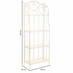 Estantería Alexandra House Living Blanco Metal Hierro 28 x 70 x 28 cm