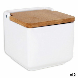 Salero con Tapa La Mediterránea Bambú 13 x 13 x 12,5 cm (12 Unidades