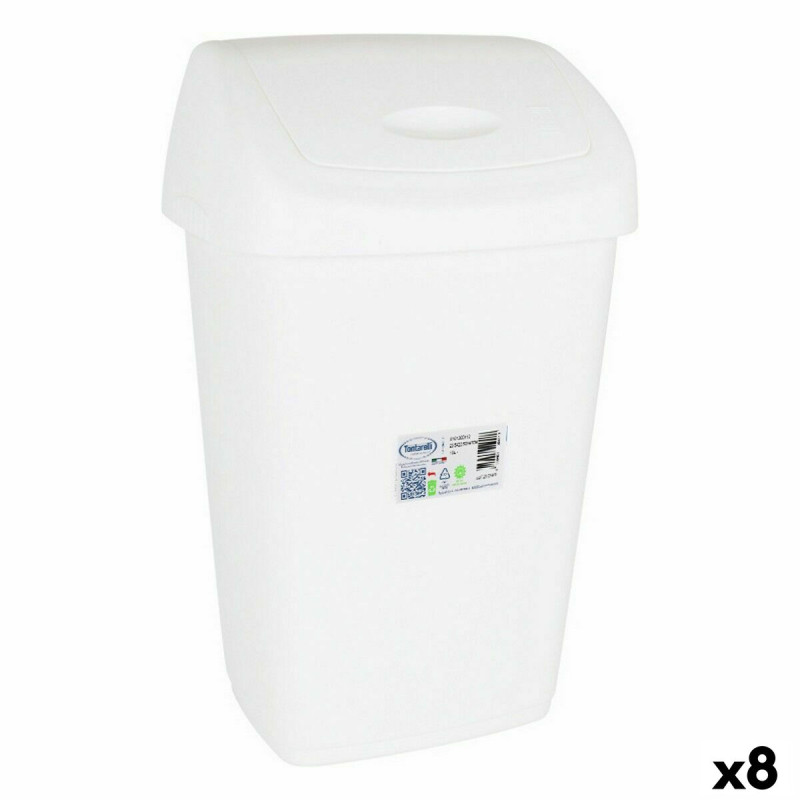 Cubo de basura Tontarelli Aurora Blanco (8 Unidades) Cubo de basura Tontarelli Aurora Blanco (8 Unidades)