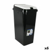 Cubo para la Basura Tontarelli Bido Negro Rectangular 38 x 29 x 65 cm