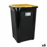 Cubo para la Basura Tontarelli Coverline Amarillo 44 L Negro 38,5 x 34