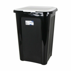 Cubo para la Basura Tontarelli Coverline Blanco 44 L Negro 38,5 x 34,5