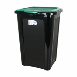 Cubo para la Basura Tontarelli Coverline Verde 44 L Negro 38,5 x 34,5