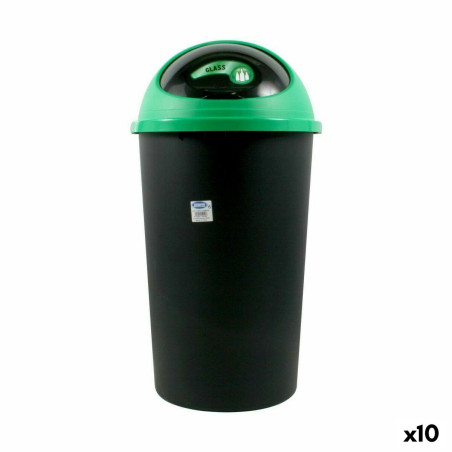 Cubo para la Basura Tontarelli Big hoop Negro Verde 50 L 39 x 39 x 72