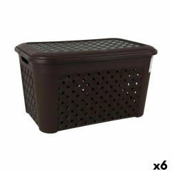 Cesto para la Ropa Tontarelli Arianna Con Tapa Negro 48,3 L (6 Unidade