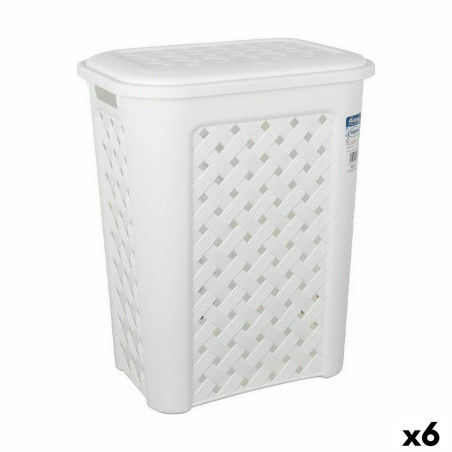 Cesto para la Ropa Tontarelli Arianna Con Tapa Blanco 37,5 x 27,5 x 47
