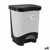 Cubo de Basura con Pedal Tontarelli Idea 18 L Negro Gris 31,6 x 27,6 x