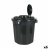 Cubo para la Basura Dem Hop 50 L Negro 49,5 x 49,5 x 50 cm (6 Unidades
