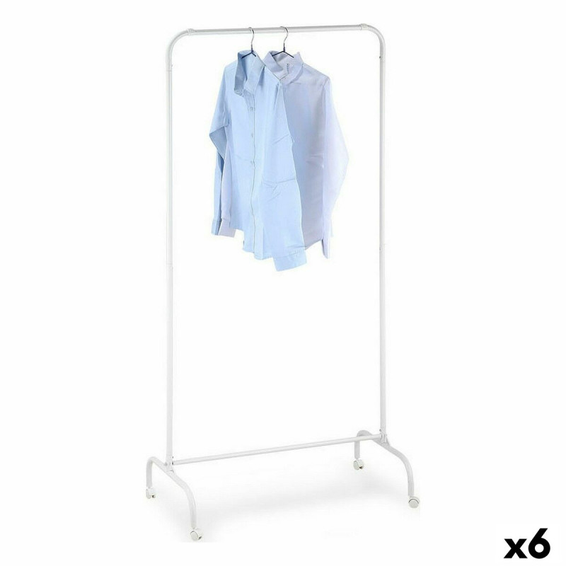 Perchero de Pie Confortime Blanco 78 x 44,5 x 160 cm Con ruedas (6 Uni