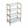 Estantería Confortime Blanco Marrón 4 Estantes Bambú 70 x 35 x 100