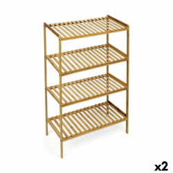 Estantería Confortime Marrón 4 Estantes Bambú 70 x 35 x 100 cm (2 U