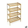 Estantería Confortime Marrón 4 Estantes Bambú 70 x 35 x 100 cm (2 U
