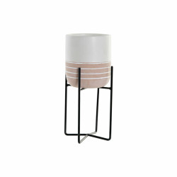 Macetero DKD Home Decor 8424001831067 Blanco Marrón Negro Metal Cerá