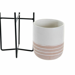 Macetero DKD Home Decor 8424001831067 Blanco Marrón Negro Metal Cerá