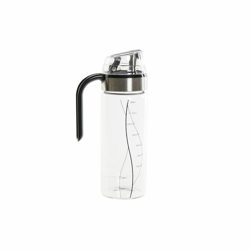 Aceitera DKD Home Decor Negro Transparente Acero Inoxidable Vidrio de