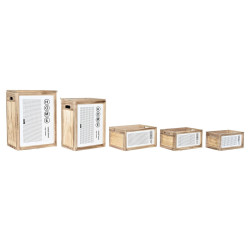 Cesto para la Ropa Sucia DKD Home Decor Natural Madera de Paulonia (40